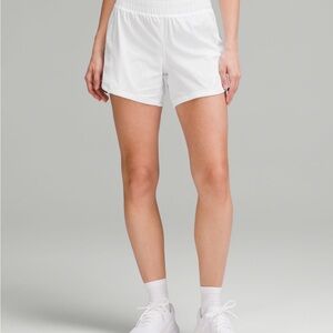 Lululemon White Track That Shorts